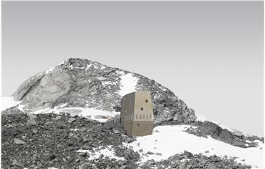 Dal futuro rifugio si godrà una spettacolare panoramica sulle montagne circostanti