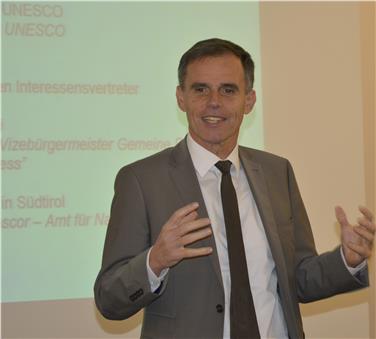 L'assessore Theiner: armonizzare tutela e sviluppo dell'area patrimonio UNESCO (Foto USP/mpi)