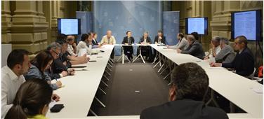 Primo confronto fra l'assessore Tommasini, le parti sociali e i “tecnici” in vista dell’annunciata  legge di riforma dell’edilizia abitativa agevolata (Foto:USP/L.Canins)