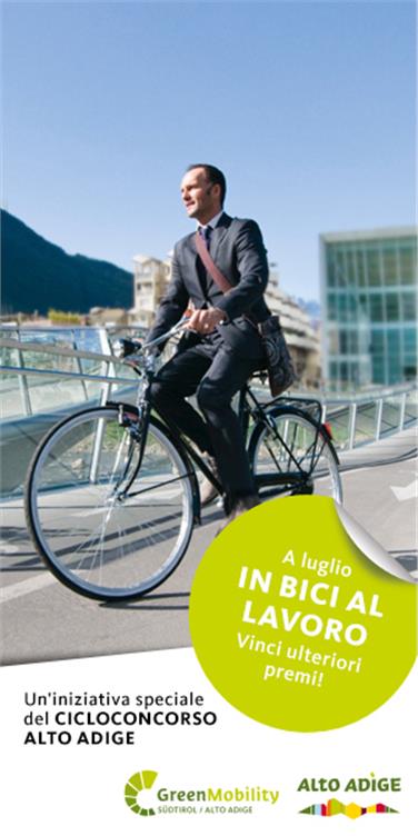Dal 1° al 31 luglio per Green Mobility cicloconcorso estivo “In bici al lavoro”