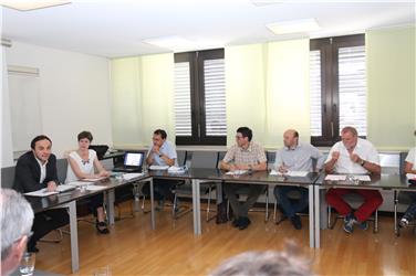 L'assessore Philipp Achammer nel corso dell'incontro