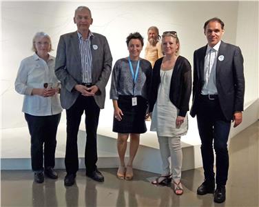 Visita di Hans Martin Hinz, Presidente del Consiglio internazionale dei musei, al Museo Archeologico
