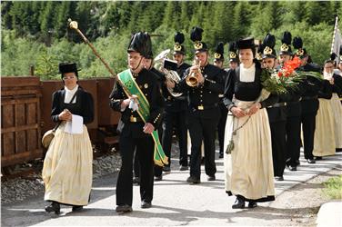 La banda musicale dei minatori che si esibirà nel corso della festa