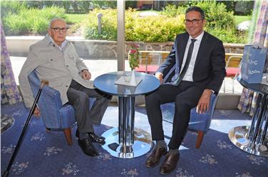Arno Kompatscher con il Presidente emerito della Repubblica, Giorgio Napolitano (Foto USP/Tschurtschenthaler)