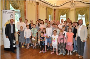 Foto di gruppo della famiglia Deuster a Castel Trauttmansdorff