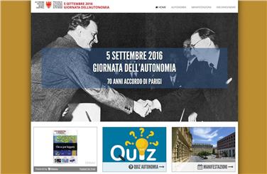 Online il nuovo sito web dedicato alla Giornata dell'autonomia