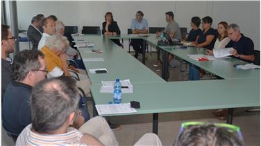 L'assessora Martha Stocker durante la prima riunione del tavolo dello sport (Foto USP)