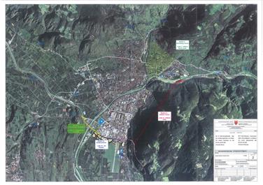 La simulazione del percorso, suddiviso in quattro lotti, della circonvallazione di Bolzano
