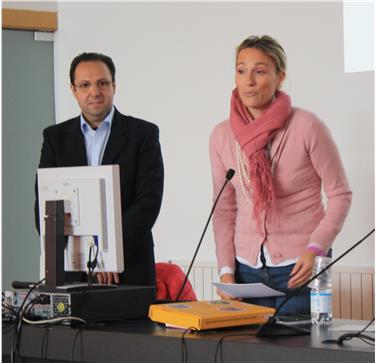Chiara Nocentini ed il direttore di Ripartizione, Tonino Tuttolomondo