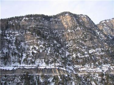 Il delicato passaggio in località Roccette della statale di Passo Mendola (Foto USP)