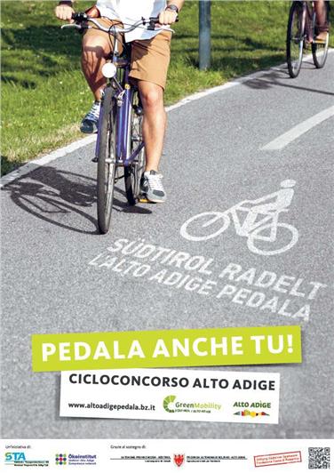 Il poster dell'iniziativa "L'Alto Adige Pedala"