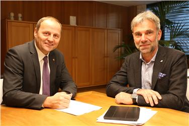 L'assessore tirolese Josef Geisler ha incontrato a Bolzano il collega Arnold Schuler - Foto: USP/Rene Tumler