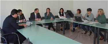 La collaborazion tra Tirol Alto Adige e Trentino al centro di un incontro tra i vertici dell'Euregio. Da sinistra: Matthias Fink  Alexander Maier, Josef Geisler, Martha Stocker, Tamara Gasperi ,Susanna Gusella e Birgit Oberkofler