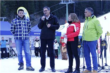 Sicuri sulla neve: Helmuth Sartori, Arno Kompatscher e Claudio Zorzi (Foto USP/mb)