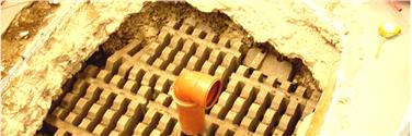 Pozzetto per l'aspirazione del radon (Foto: Agenzia provinciale per l'ambiente)