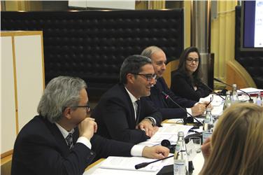 Collaborazione Provincia-OCSE: Magnago, Kompatscher, Michele Dau (CNEL) e Lamia Kamal-Chaoui (Foto USP/mgp)