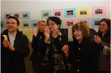 L'assessore Christian Tommasini nel corso della cerimonia alla Scuola "Dante"