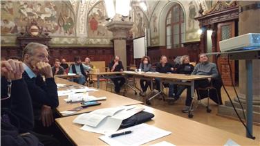La sala della Kolping nel corso del "Colloquio autunnale di sostenibilità digitale"