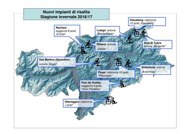 Localizzazione dei nuovi impianti