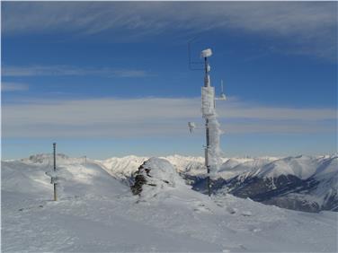 Gennaio 2017 caratterizzato da temperature rigide Stazione meteo di Cima Undici/Curno Venosta (Foto: USP © Servizio Meteo Provinciale)