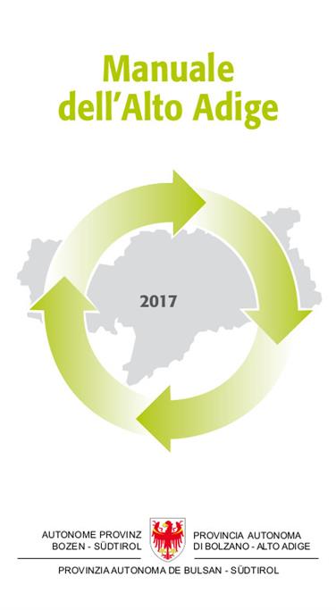 La copertina dell'edizione 2017 del Manuale dell'Alto Adige