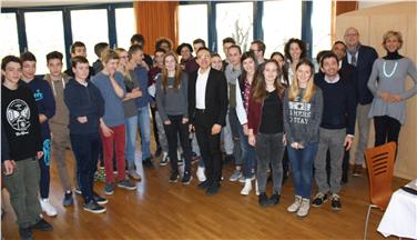 Un'immagine dello scambio linguistico tra la Scuola alberghiera Ritz ed il Realgymnasium A. Einstein di Merano