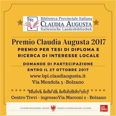 Rinnovato il concorso indetto dalla Biblioteca provinciale italiana “Claudia Augusta” che premia le tesi di laurea e di specializzazione di interesse locale