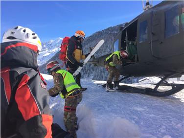 Soccorsi in piena azione in Alta Val Venosta (Foto USP/Vigili del fuoco)