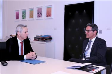 La visita di Luigi Parisotto al presidente Kompatscher Foto Usp