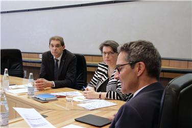 Il presidente Kompatscher ha apprezzato gli sforzi dell'ateneo "di fare del plurilinguismo un punto di forza". Foto: USP/mgp