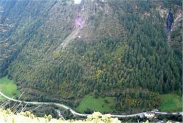 Il tratto di strada interessato lungo la provinciale della Val Senales Foto Usp